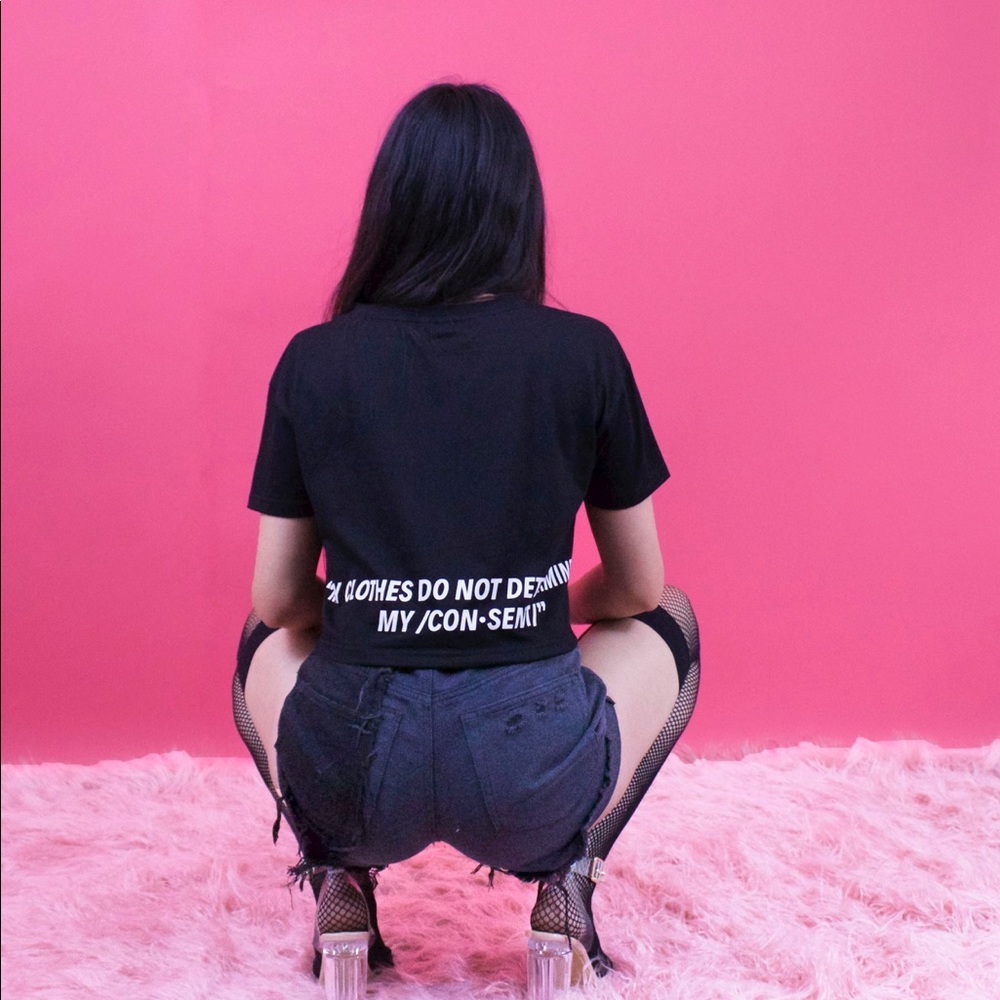Brand new crop top cotton tee